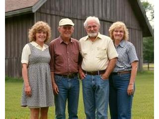 Familienporträt beim Generationswechsel 1985