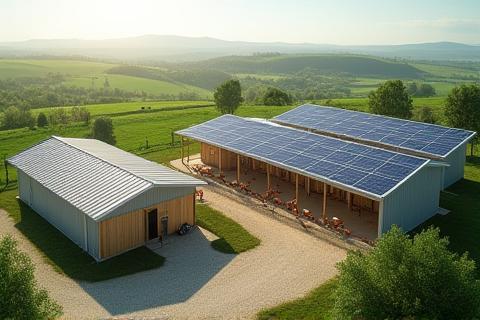 Modernisierung mit Solarpanels und neuen Ställen 2005